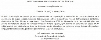 Publicação de Licitação de escolha de banca Publicação de Licitação de escolha de banca