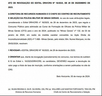 Curso de Formação de Oficiais (CFO) da PMMG